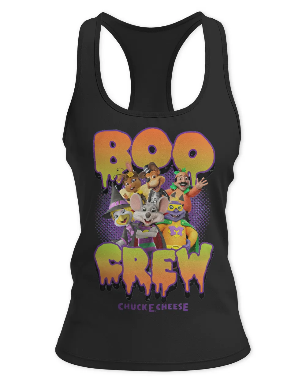 Chuck E Cheese Merchandise Boo Crew Character Shirt Women's Ideal Racerback Tank black xs