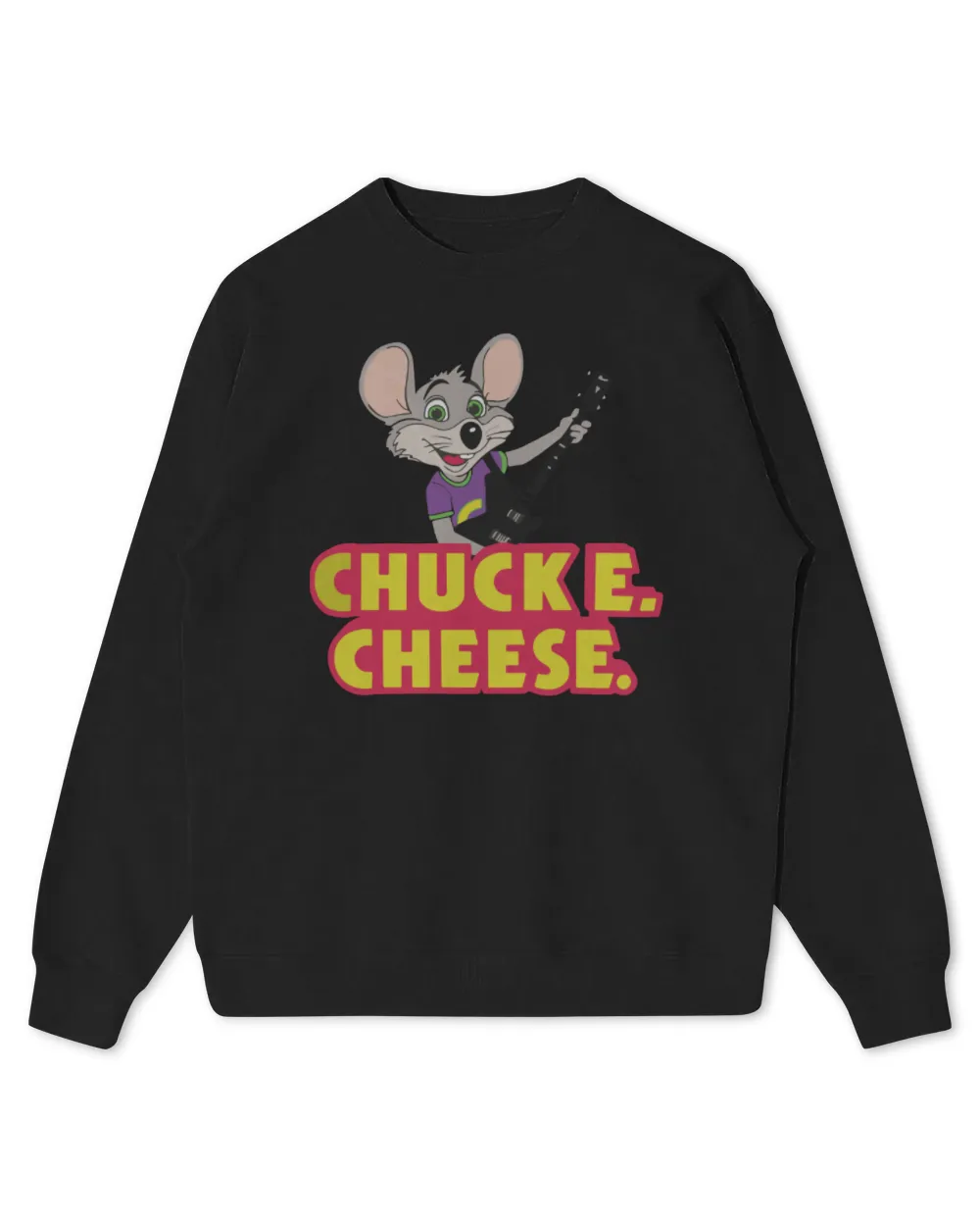 Chuck E Cheese Merchandise Electric Guitar Shirt Kids Standard Sweatshirt black xs