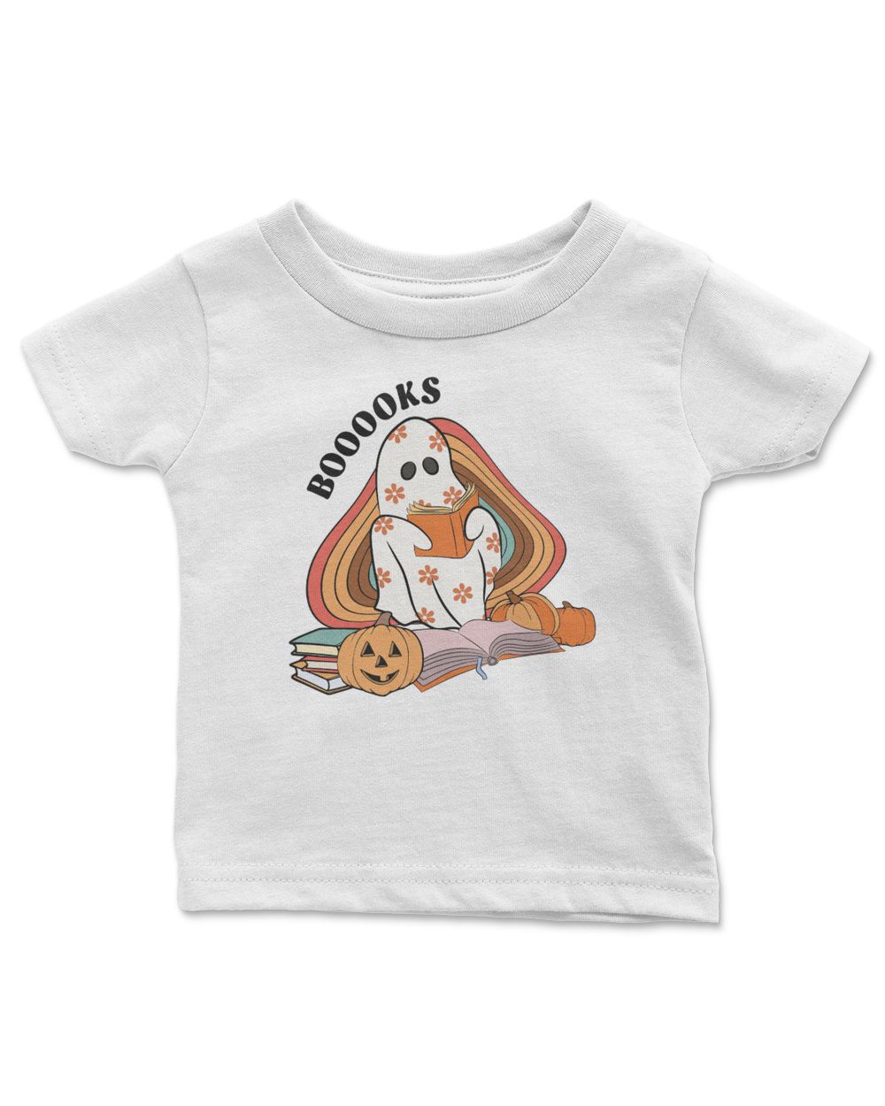 Boooks Cute Boo Ghost Halloween Baby Onesie® - Funny Halloween Baby Bodysuit - Baby Onesie® Infant Jersey T-Shirt white 6m