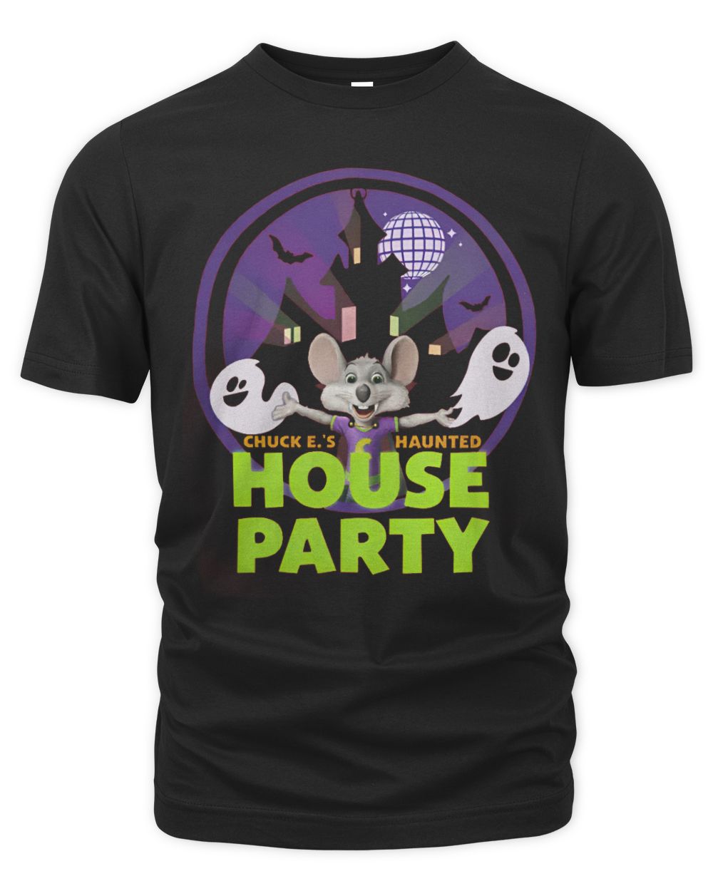 Chuck E Cheese Merchandise Haunted House Shirt Unisex Premium T-Shirt black s